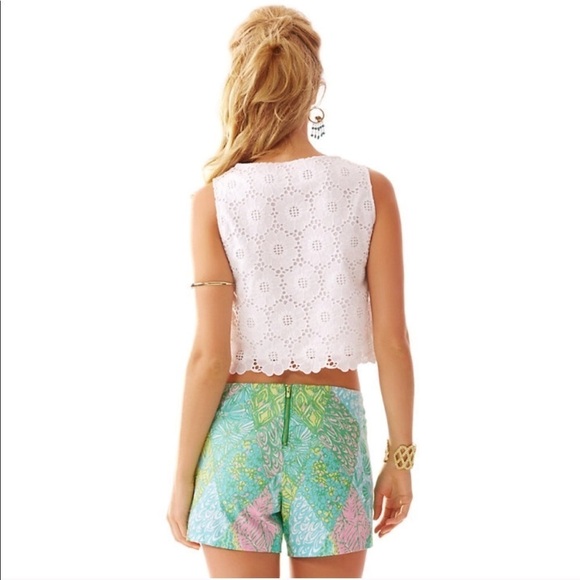 Lilly Pulitzer Lux Top Daisy Eyelet Resort White - Picture 6 of 13